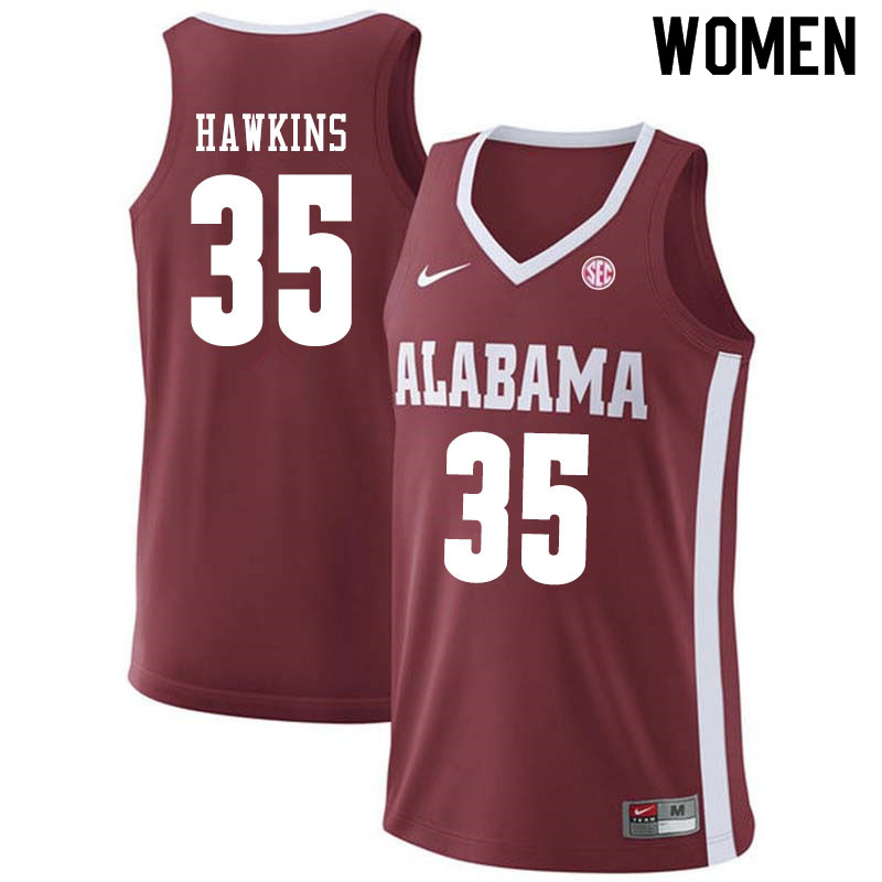 Women #35 Raymond Hawkins Alabama Crimson Tide College Basketball Jerseys Sale-Crimson